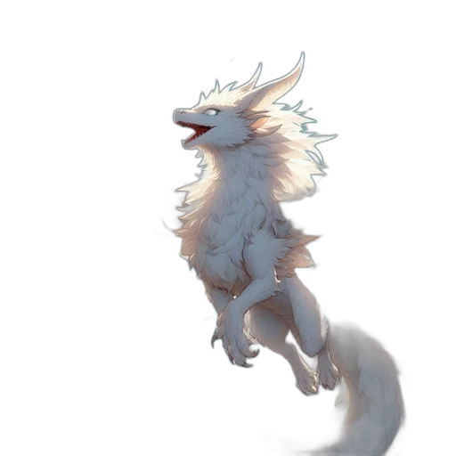 dragon, creature, staff, animal transparent PNG cut-out