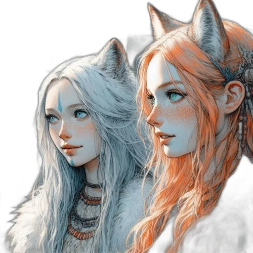 fantasy art, concept art, watercolor, comic book art transparent PNG cut-out