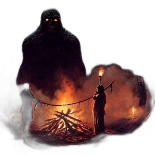 staff, mask, creature, concept art transparent PNG cut-out