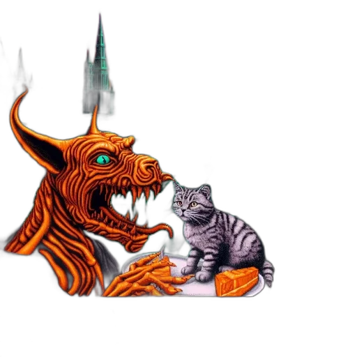 dragon, concept art, pixel art, fantasy art transparent PNG cut-out