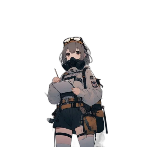 weapon, staff, robot, jacket transparent PNG cut-out