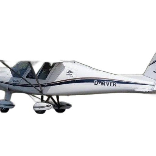3d render, small, white, airplane transparent PNG cut-out