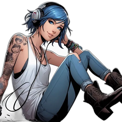 comic book art, cartoon, concept art, anime transparent PNG cut-out