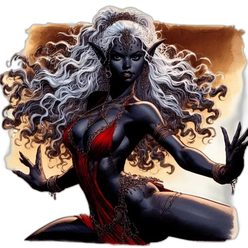 hair, comic book art, concept art, fantasy art transparent PNG cut-out
