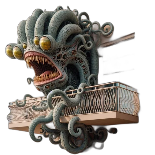 robot, creature, dragon, furniture transparent PNG cut-out