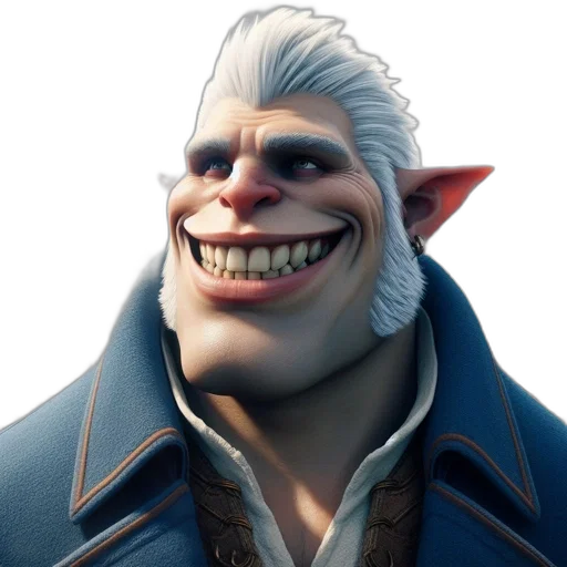 face, staff, creature, jacket transparent PNG cut-out