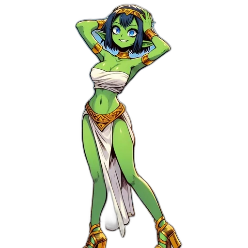 dress, staff, concept art, comic book art transparent PNG cut-out