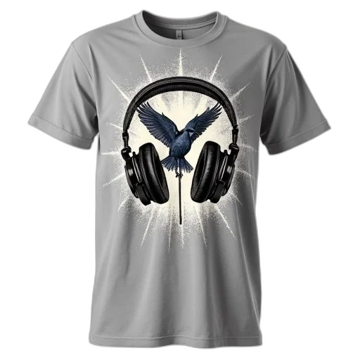 3d render, grey, t-shirt, stylized transparent PNG cut-out