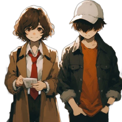 jacket, hat, mask, staff transparent PNG cut-out
