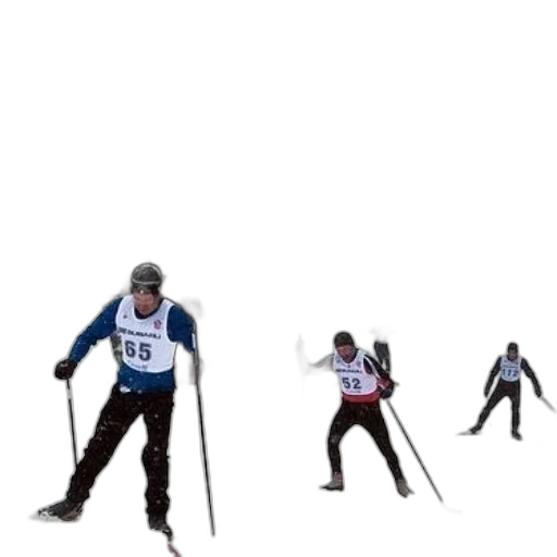 concept art, snow, group, skiers transparent PNG cut-out