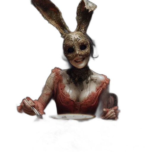 mask, creature, staff, face transparent PNG cut-out