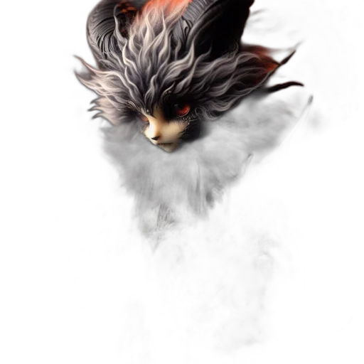 dragon, hair, creature, animal transparent PNG cut-out