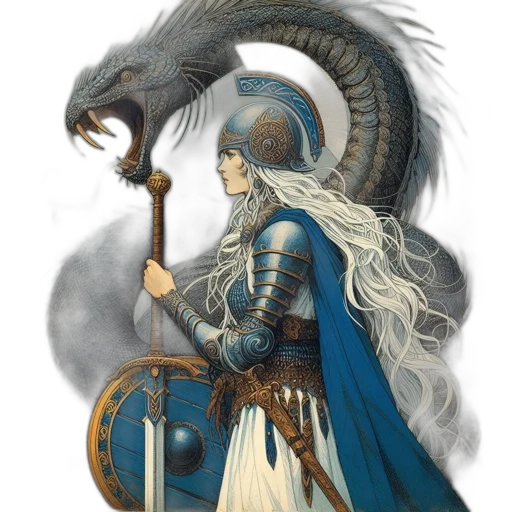 dragon, sword, weapon, staff transparent PNG cut-out