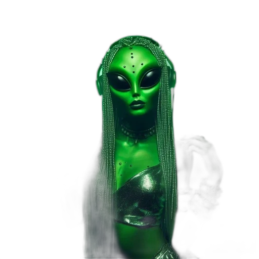 creature, mask, staff, dress transparent PNG cut-out
