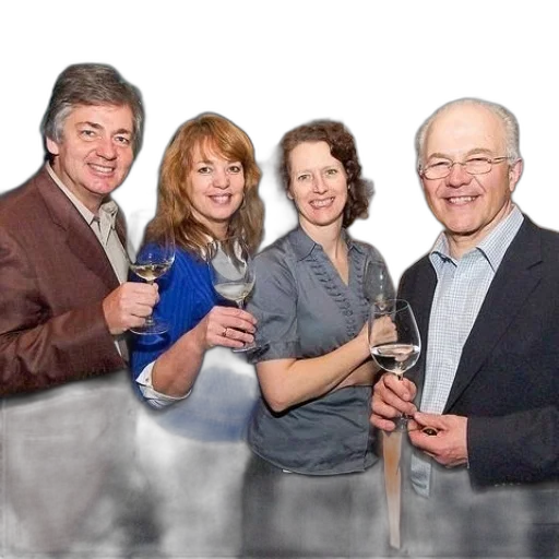 staff, bottle, four, people transparent PNG cut-out