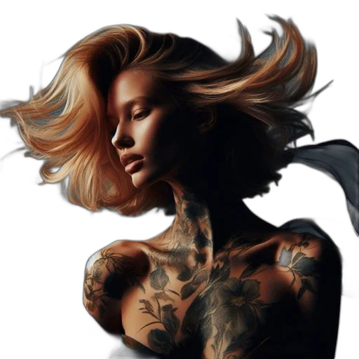 hair, photorealistic, concept art, fantasy art transparent PNG cut-out