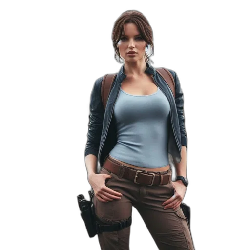 jacket, weapon, concept art, photorealistic transparent PNG cut-out