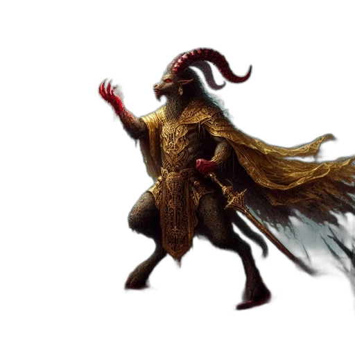 creature, dragon, staff, mask transparent PNG cut-out