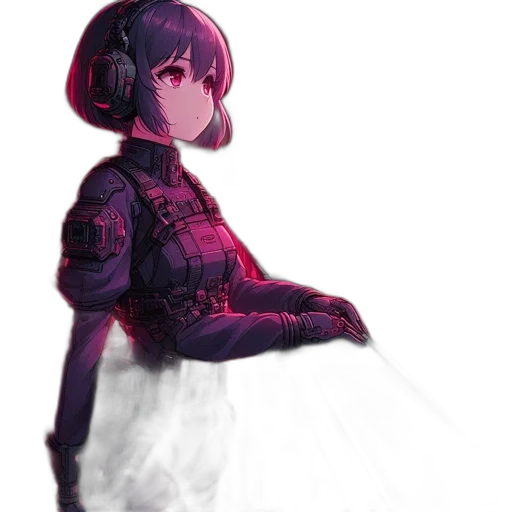 robot, dress, jacket, weapon transparent PNG cut-out