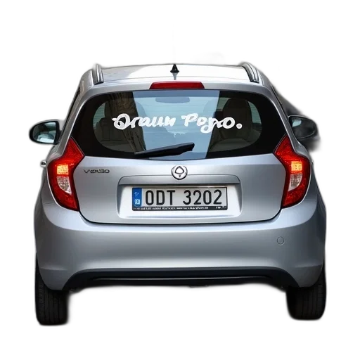 car, 3d render, small, silver transparent PNG cut-out
