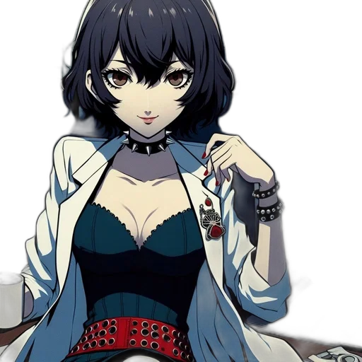 dress, jewelry, staff, anime transparent PNG cut-out