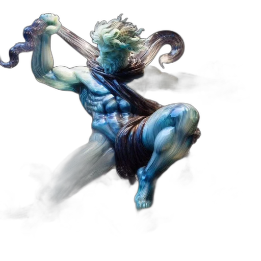 dragon, creature, mask, staff transparent PNG cut-out