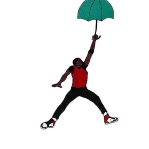 umbrella, staff, concept art, 3d render transparent PNG cut-out