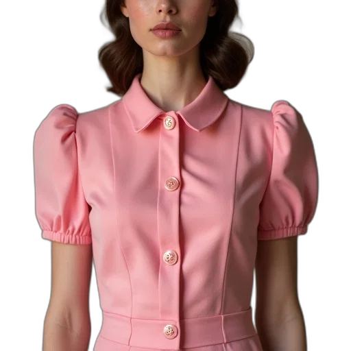 dress, jacket, face, 3d render transparent PNG cut-out