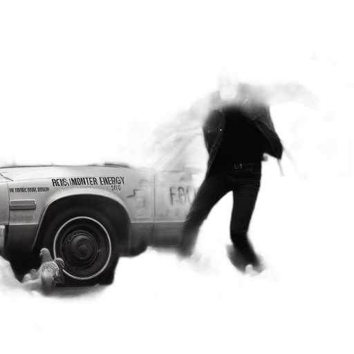 car, weapon, concept art, photorealistic transparent PNG cut-out
