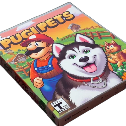 parody, game, cover, featuring transparent PNG cut-out