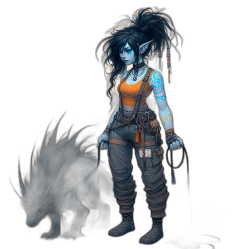 creature, staff, fantasy art, concept art transparent PNG cut-out