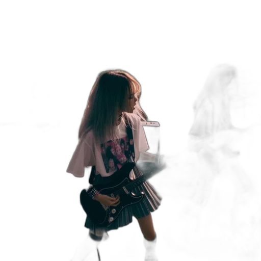 robot, dress, hair, weapon transparent PNG cut-out
