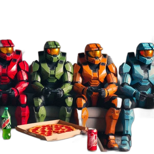 food, robot, concept art, 3d render transparent PNG cut-out