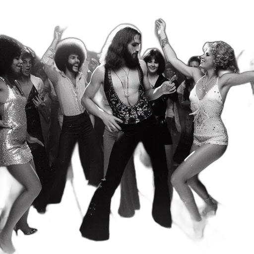 dimly, lit, disco, scene transparent PNG cut-out