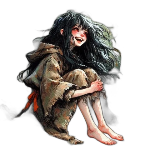 creature, mask, face, hair transparent PNG cut-out