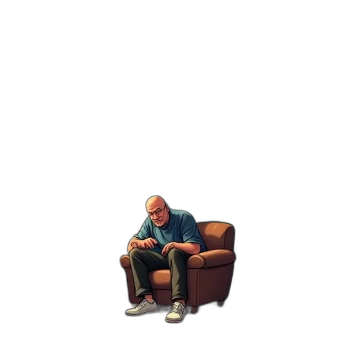 furniture, jacket, creature, staff transparent PNG cut-out