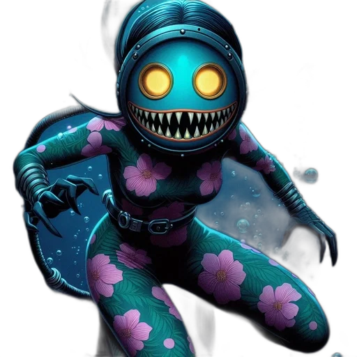 robot, creature, staff, mask transparent PNG cut-out