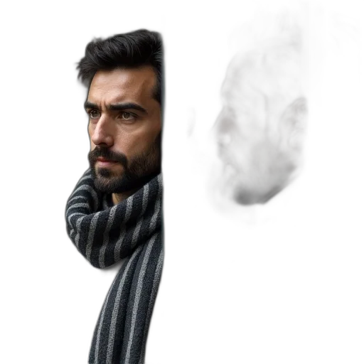 jacket, face, mask, umbrella transparent PNG cut-out
