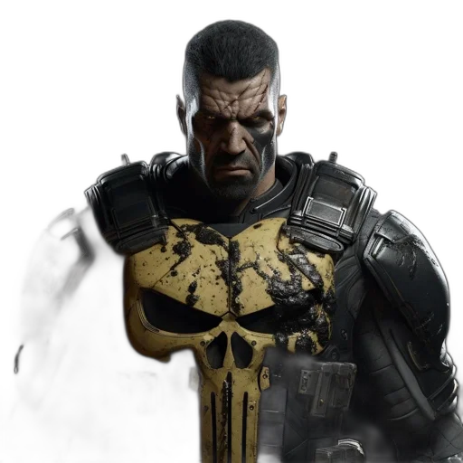 face, weapon, concept art, cyberpunk transparent PNG cut-out