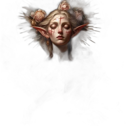 face, crown, mask, creature transparent PNG cut-out