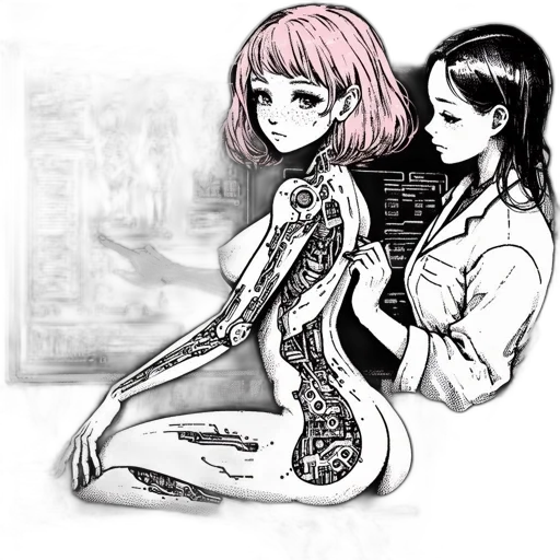 robot, jewelry, dress, sword transparent PNG cut-out
