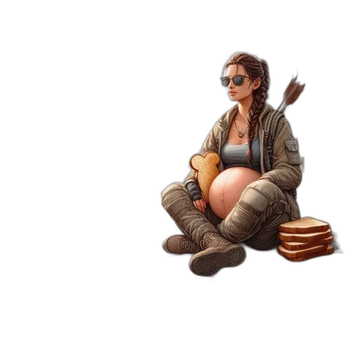 food, weapon, jacket, staff transparent PNG cut-out