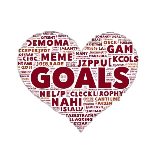 word, cloud, concept, goals transparent PNG cut-out