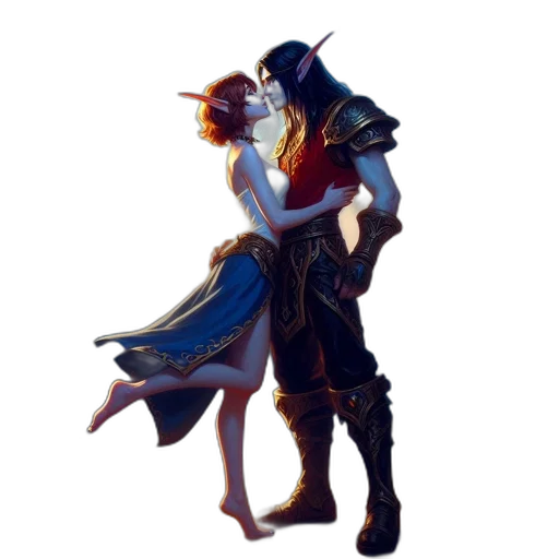sword, dress, dragon, staff transparent PNG cut-out