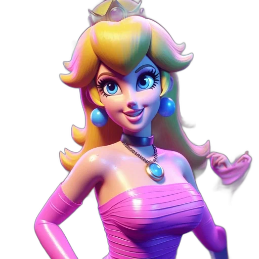 dress, crown, concept art, 3d render transparent PNG cut-out