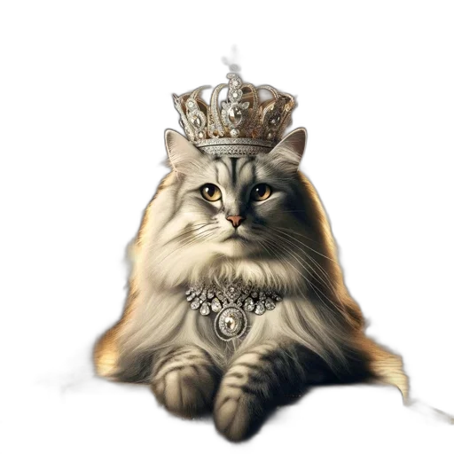 crown, animal, jewelry, photorealistic transparent PNG cut-out