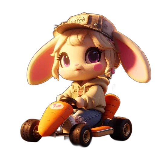 car, hat, staff, animal transparent PNG cut-out