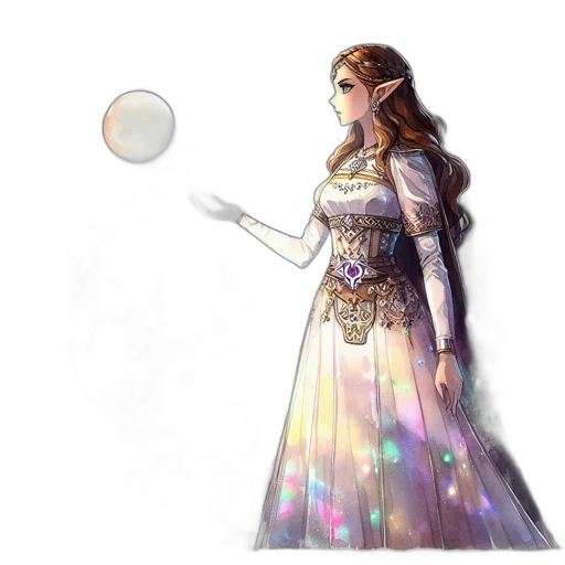dress, staff, fantasy art, concept art transparent PNG cut-out