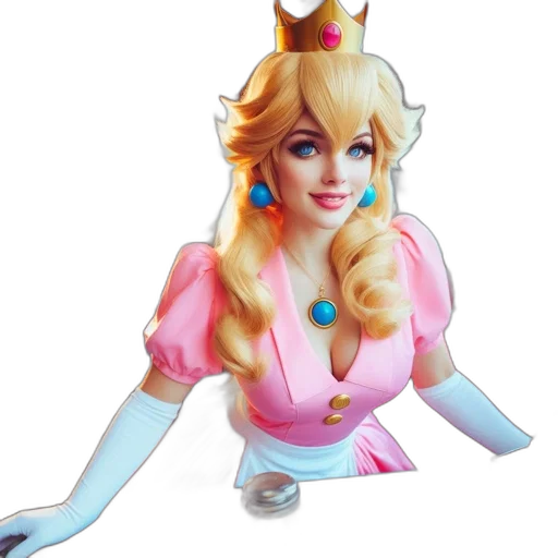 crown, dress, 3d render, concept art transparent PNG cut-out