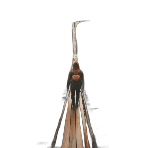 sword, hair, staff, weapon transparent PNG cut-out